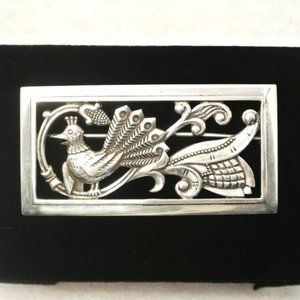 Amazing Rare Vintage Russian Brooch 875 Silver